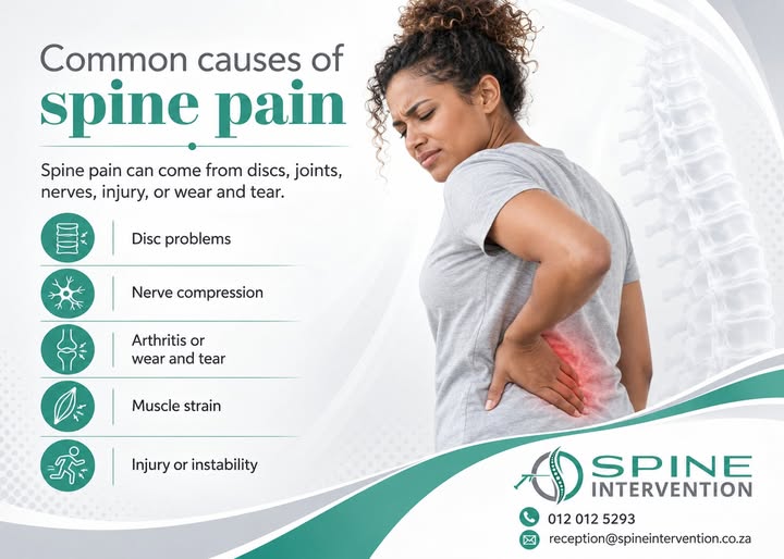 Common causes of spine pain